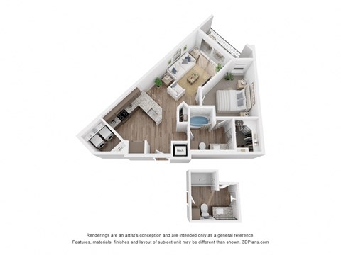 A2 Floor Plan at Aurora Watson Branch, Mansfield, TX